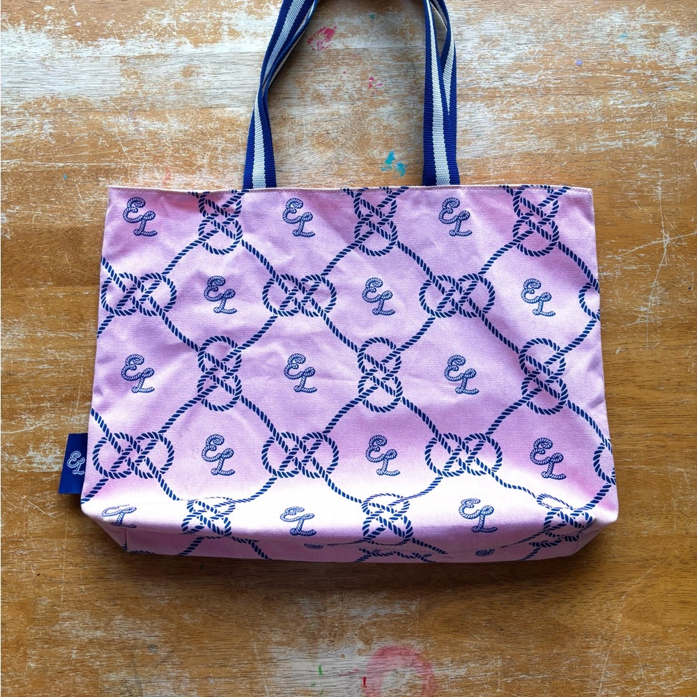 Estee Lauder Pink and Blue RopeTote Bag